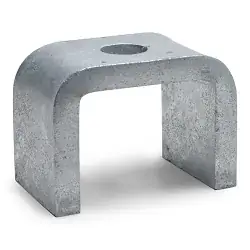 Galvanized Steel U-Shaped Trailer Spring Seat Clamp On for 2 in Square Axles