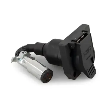 Trailer to Truck Adapter for 6 Pin (Vehicle Side) to 7 RV (Trailer Side)
