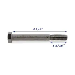 Stainless Steel Trailer Bolt Only 1/2 inch x 4 1/2 inch