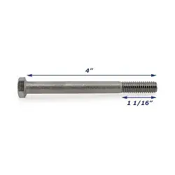Stainless Steel Trailer Bolt Only 3/8 inch x 4 inch
