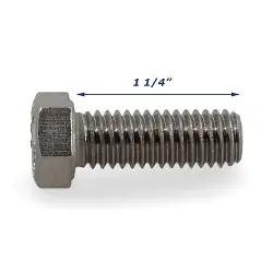 Stainless Steel Trailer Bolt Only 7/16 inch x 1 1/4 inch
