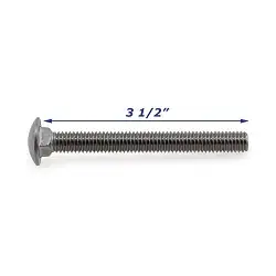 Stainless Steel Trailer Carriage Bolt Only 3/8 inch x 3 1/2 inch
