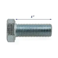 Zinc Plated Trailer Bolt Only 3/8 inch - 24 Thread x 1 inch
