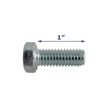 Zinc Plated Trailer Bolt Only 3/8 inch x 1 inch