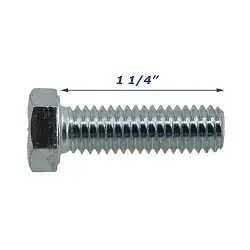 Zinc Plated Trailer Bolt Only 3/8 inch x 1 1/4 inch
