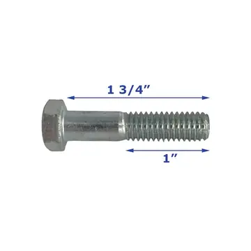 Zinc Plated Trailer Bolt Only 3/8 inch x 1 3/4 inch