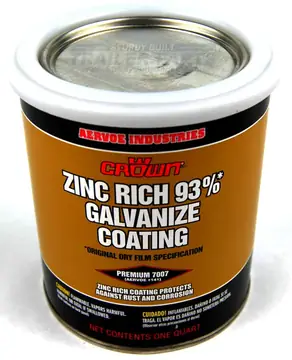1 Quart Zinc Rich Cold Galvanized Paint