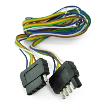5 Flat Male and Female 72 inch Wiring Trailer Plug Extension