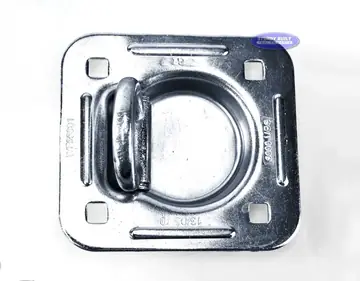 Flush Mount Anchor, Zinc Plated, Flip D-Ring, Rated to 5,000lbs