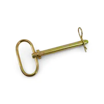 Zinc Plated 1/2" Trailer Hitch Pin With Pull Handle 4 1/4"