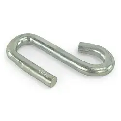 S Hook Replacement 7/16" Diameter for 1/4" Safety Chains