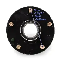 Trailer Hub Painted 5 on 4 3/4 inch Bolt Pattern fits 3.5k Axle Hub Only