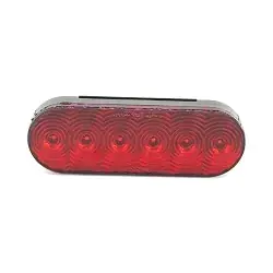 LED Red Oval Replacement Trailer Light 6" Standard Waterproof