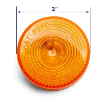 Trailer Incandescent Side Marker Light Amber 2 inch Round