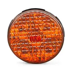 LED Round Amber Trailer Light 4 inch Sealed Recessed Mount