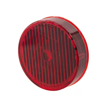 LED Side Marker Trailer Light Red 2 inch Round 2 Prong Mount