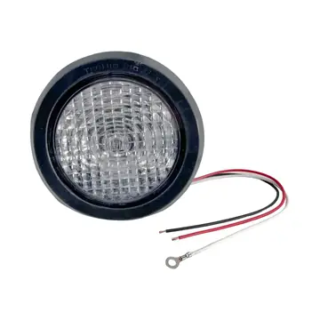 LED Round Trailer Light Kit Clear / White 4 inch Sealed and Submersible