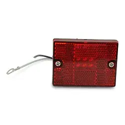 LED Side Marker Trailer Light Red Submersible Single stud