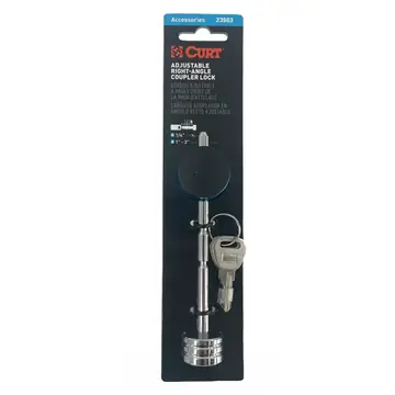 Curt 1/4 inch Pin Universal Adjustable Trailer Coupler Lock