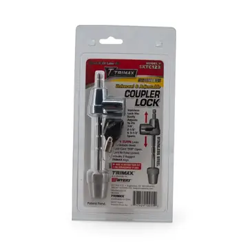 Trimax Stainless Steel Universal and Adjustable Trailer Coupler Lock
