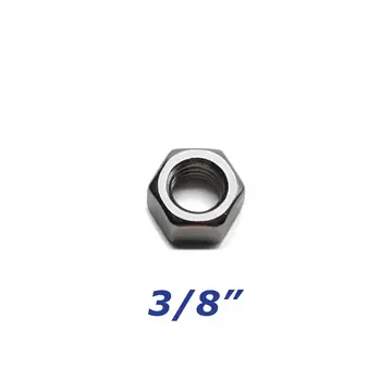 Zinc Plated Hex Nut 3/8-24 inch for Trailer Bolts and U-Bolts