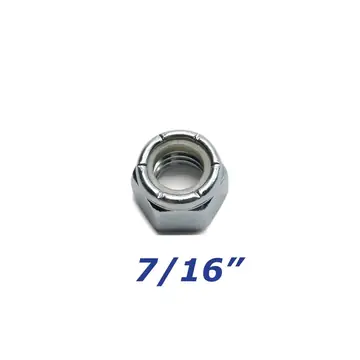 Zinc Plated Nylock Nut 7/16 inch for Trailer Bolts and U-Bolts