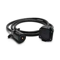 Pre Wired Pigtail 7 RV 7 ft Extension Harness Male and Female Ends