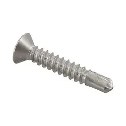 Stainless Steel 12 x 1 1/4" Flat Philips Head Self- Tapping Screw