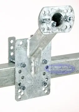 Trailer Spare Tire Carrier Fits 4, 5, and 6 Bolt Wheels Galvanized