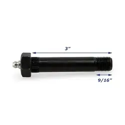 Raw Steel Greaseable Trailer Spring Bolt Only 9/16 inch x 3 inch