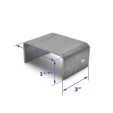 Weld On Trailer Stake Pocket Raw Steel
