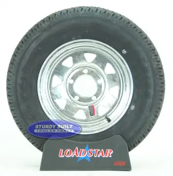 ST175/80R13 Radial Boat Trailer Tire on a Galvanized 5 bolt Wheel