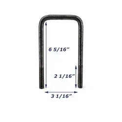 Stainless Steel Trailer U-Bolt Only 1/2 inch x 3 inch x 6 5/16 inch