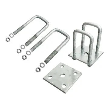 Trailer Leaf Spring Galvanized U-Bolt Kit,Fits 2 x 2 Axle,4 13/16 Long
