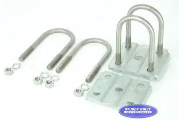 Trailer Leaf Spring Stainless Steel U-Bolt Kit 2 3/8 inch Round Axles