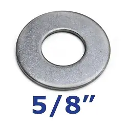 Stainless Steel Flat Washer 5/8 inch for Trailer Bolts and U-Bolts