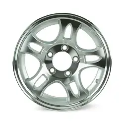14 inch Aluminum Split Spoke Trailer Wheel 5 Lug 5 on 4 1/2 Bolt Pattern