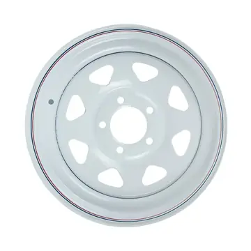 14 inch White Spoke Trailer Wheel 5 Lug Bolt Circle
