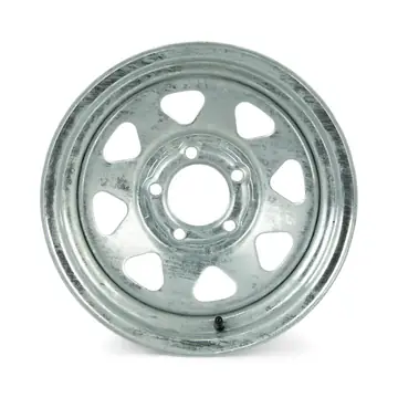 15 inch 5 Bolt 5 on 4 1/2 Pattern Galvanized Spoke Boat Trailer Wheel