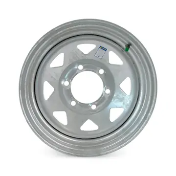 15 inch 6 Lug 6 on 5 1/2 Pattern Galvanized Spoke Boat Trailer Wheel