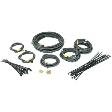 Tandem Axle Long 24ft Trailer Brake Line Kit with Flexible Hydraulic Rubber Hoses Disc or Drum