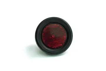 LED Side Marker Trailer Light Red 2 inch Round with Grommet