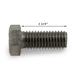 Stainless Steel Trailer Bolt Only 1/2 inch x 1 1/4 inch