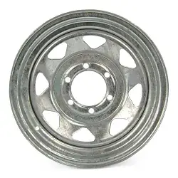 16 inch Galvanized 6 Bolt Trailer Wheel 6 on 5 1/2 Lug Pattern
