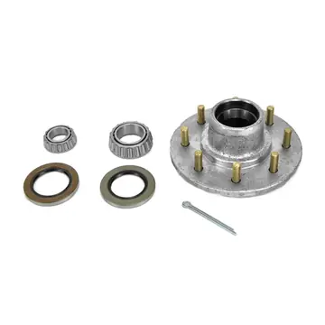 Trailer Hub with Bearings Galvanized 8 Bolt fits 6,000 - 7000 lb. axles