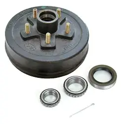Trailer Brake Drum Hub with Bearings 3,500lb 5 on 5 Bolt Pattern
