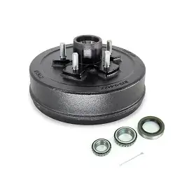 Trailer Brake Drum Hub with Bearings 3,500lb 5 on 4 1/2 in Bolt Pattern