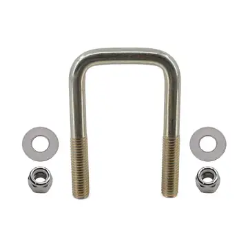 Zinc Plated Square Trailer U-Bolt 1/2 inch x 2 inch x 3 1/2 inch