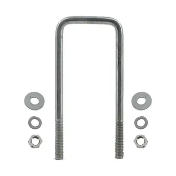 Zinc Plated Square Trailer U-Bolt 3/8 inch x 2 inch x 5 3/8 inch