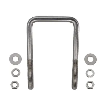 Stainless Steel Square Trailer U-Bolt 1/2 inch x 3 inch x 5 5/16 inch